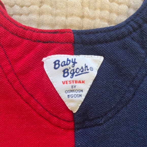 Vintage Red & Blue Genuine Rail Romper - 6m - Picture 5 of 6